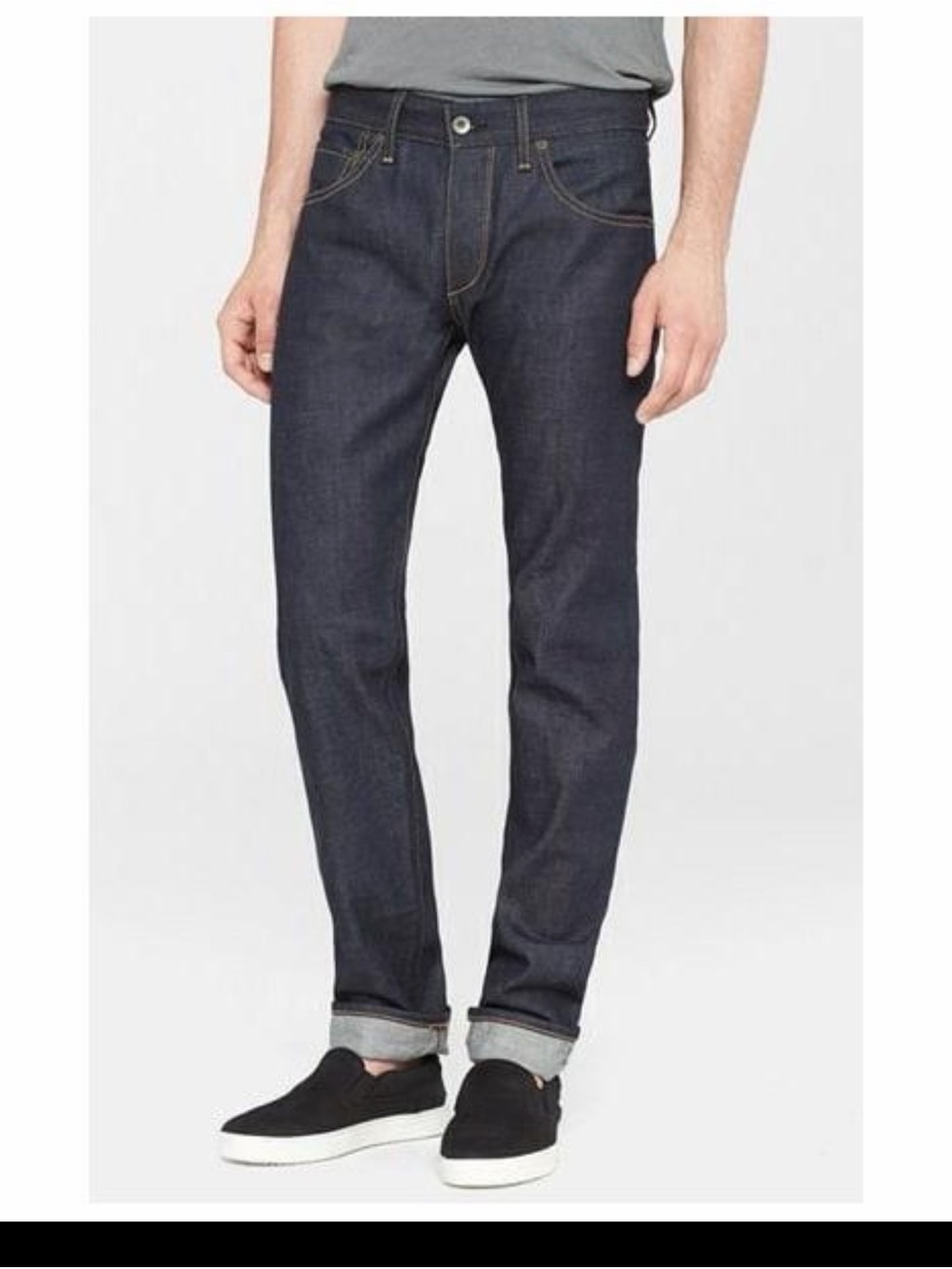 Rag & Bone Fit 2 Slim Raw/Dark Indigo Jeans — Size 32